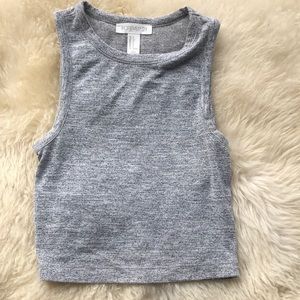 Forever 21 heather grey cropped top